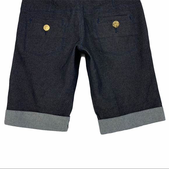 Edgy Bermuda Length Jeans Shorts - Picture 7 of 10